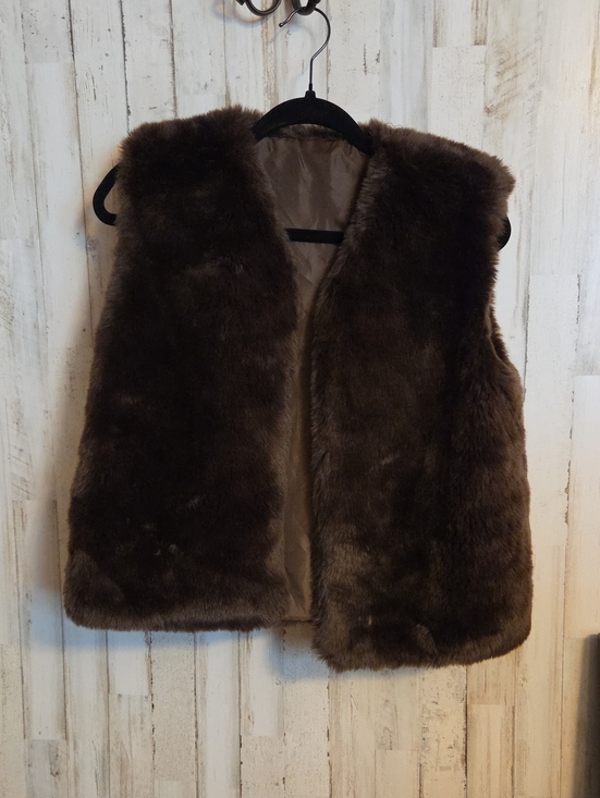 XOXO Jackets & Blazers - XOXO Brown Lined Vest with Satin Tag